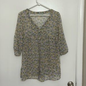 Women’s Polka Dotted Sheer Blouse